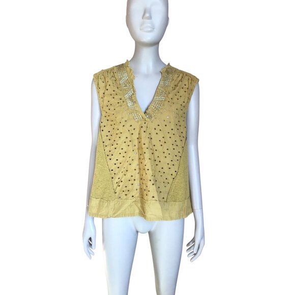 Anthropologie Akemi & Kin Dark Yellow Tank Top - Picture 2 of 5